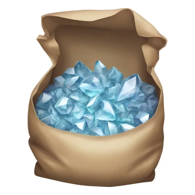  big opened bag full of crystals sticker