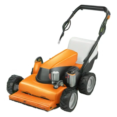 roboter lawn mower orange sticker