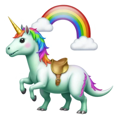 Unicorn riding a T. rex sticker
