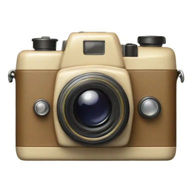 Photocamera retro beige  sticker
