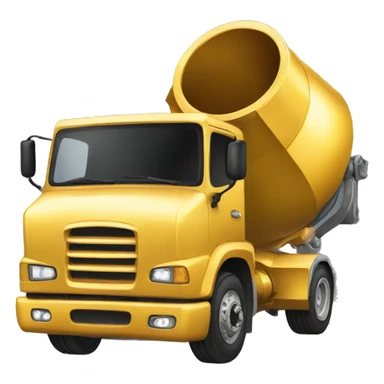 a cement mixer wearing gold jewelry sticker