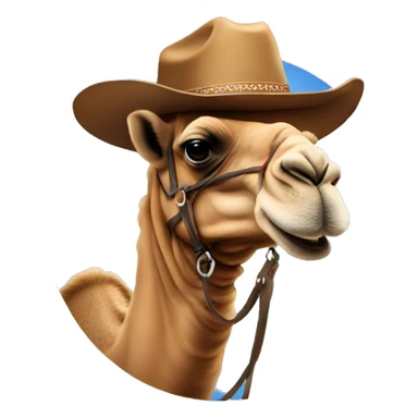 Camel with a cowboy hat  sticker