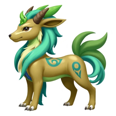 Tribal Colorful Fruity Gay Masculine Manectric-Skiddo-Suicune-Virizion-Zygarde-fusion-hybrid-creature  sticker