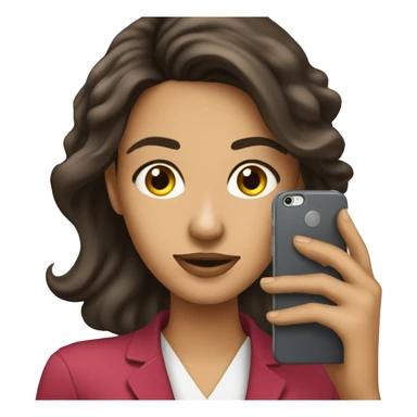 Beautiful Brunette Woman talking on her cellphone sticker