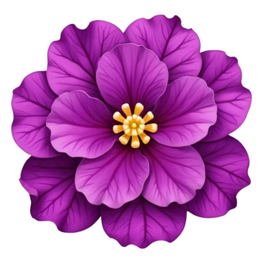 super realistic purple begonia sticker