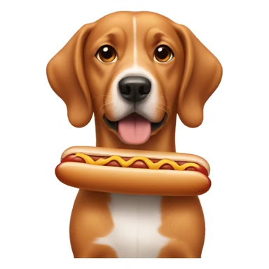 Dog with hotdogs sticker