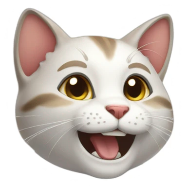 Happy playful cat sticker