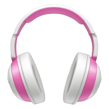 White over the head headphones with pink bows on them sticker