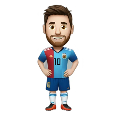Messi con copa del mundo sticker