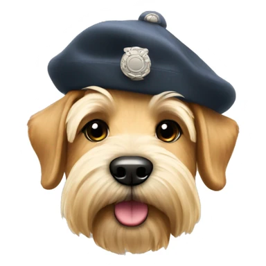 Wheaten terrier in a beret sticker