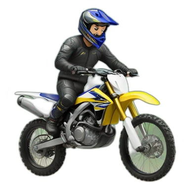 Man make wheelie with yamaha dirt bike sticker