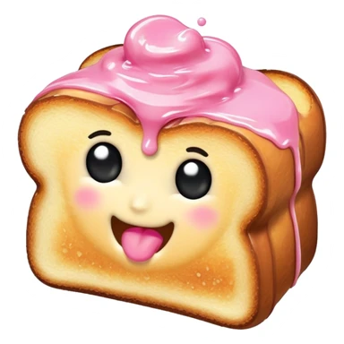 pink french toast with maple syrup sticker