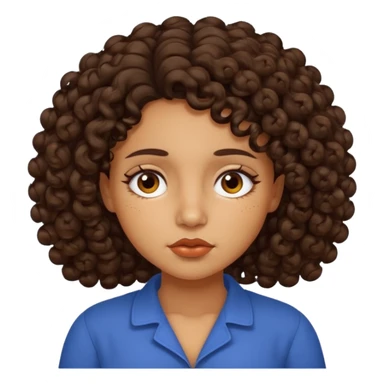 Sleepy Cuban girl with curly hair sticker