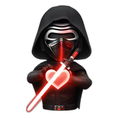 kylo ren heart eays sticker