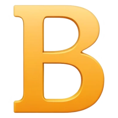 Font setting icon with letter B sticker
