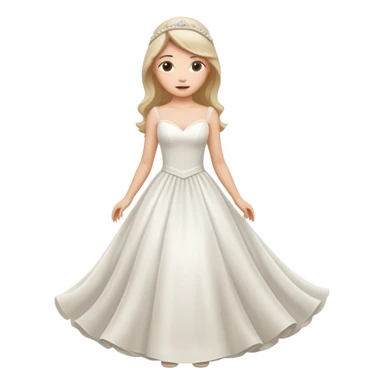 A beautiful women wearing weeding wear dress sticker