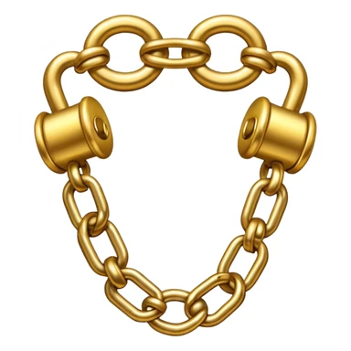 Golden shackles and chains sticker