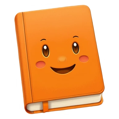 orange color cute diary sticker