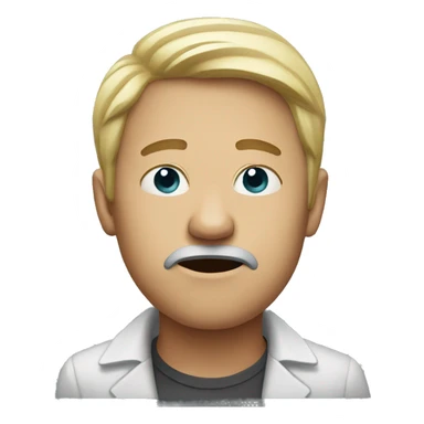 man with nosebleed sticker