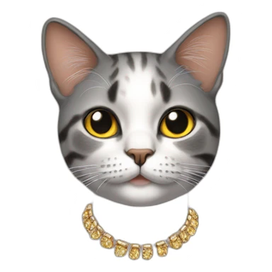 fashion cat with earrings sticker