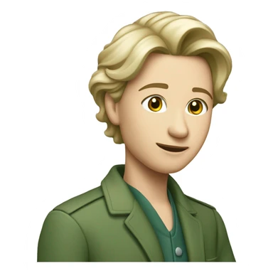 зеленоглазая блондинка в розовом платье обнимает кареглазого боюнета в черном худи sticker