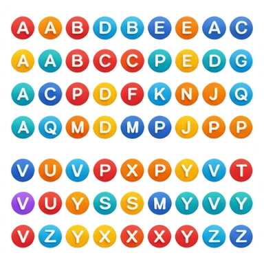 A alphabet sticker
