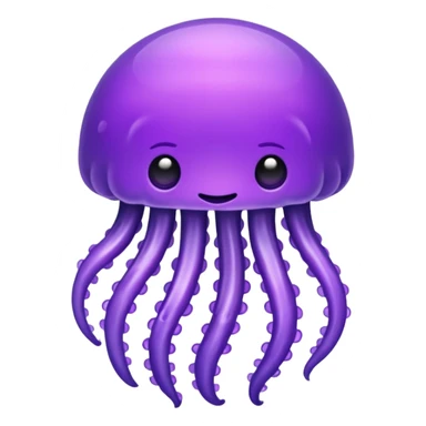 Make a purple jellyfish small sticker