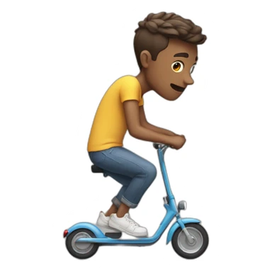 skinny guy fell off a scooter sticker