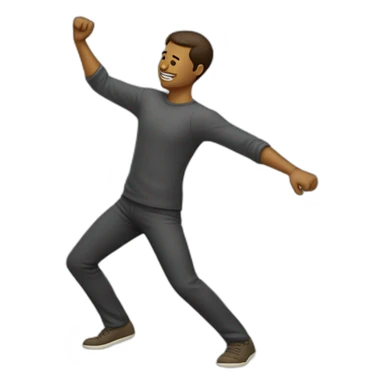 Homme qui fait un dab sticker