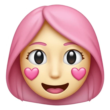 Coração metade rosa e metade branco sem borda emoji sticker