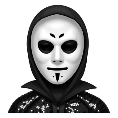 Ghostface with black sequin outfit  sticker