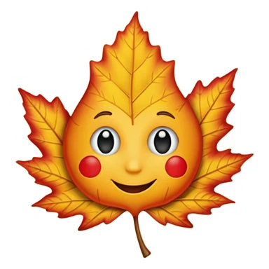 Make the background transparent and have a fall leaf with a face that is saying yes or holding a sign saying yes sticker