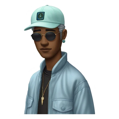 guy who is fashionable wears stone island and listens to vaporwave sticker