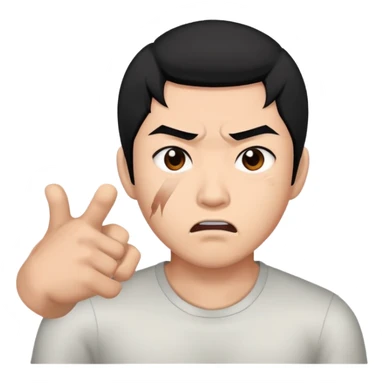 Do violence blackhair Asian man sticker