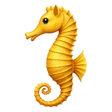 Left Facing Yellow Seahorse  sticker