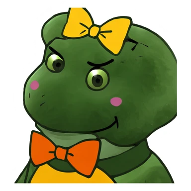 bright clown with big bow sticker