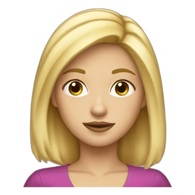 Fille blonde avec de l année qui fait une tete blazé sticker