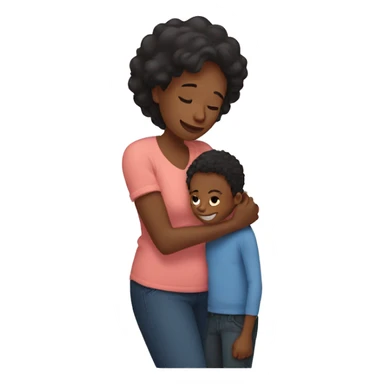 A mom hugging her son sticker