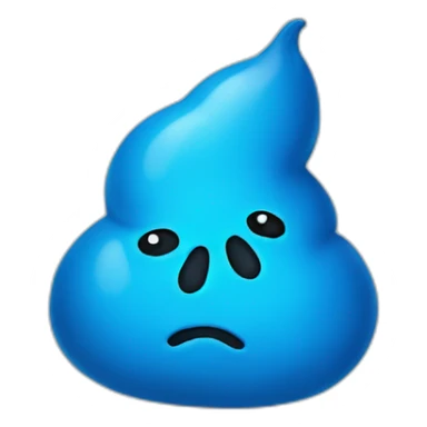 Blue poop sticker