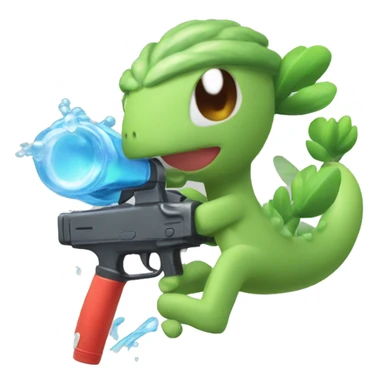 Breloom shooting a water gun sticker