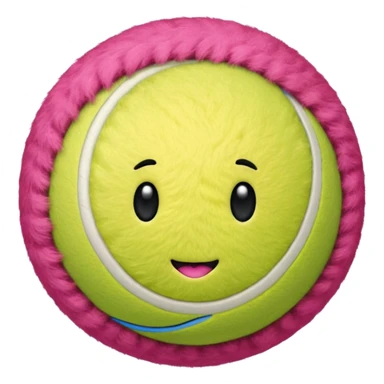 Tennis ball pink sticker