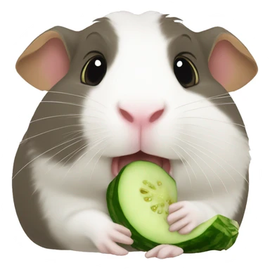 Guineapig eating cucumber sticker