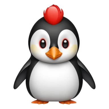 Pinguino maquillado sticker