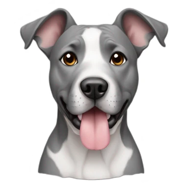 Dog American staff grey sticker