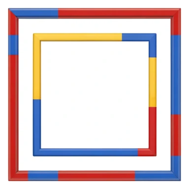 Piet Mondrian, Composition with Red Blue and Yellow painting frame sticker