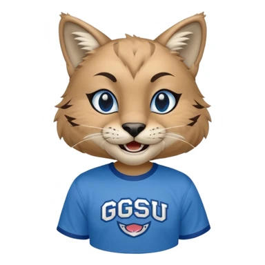 Georgia College and State University Bobcat mascot emoji copy and paste sticker