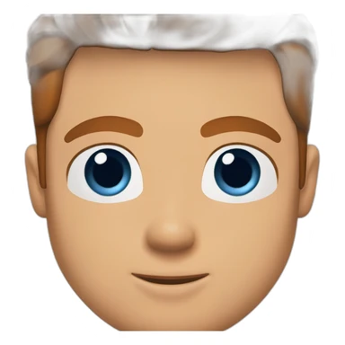 Brad Pitt blue eyes slicked back red hair sticker