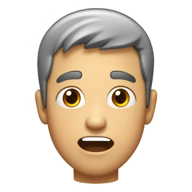 guy putting hands on his head surprised  sticker