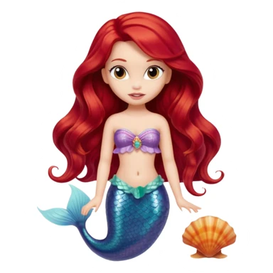 Ariel the mermaid made into a bratz doll sticker