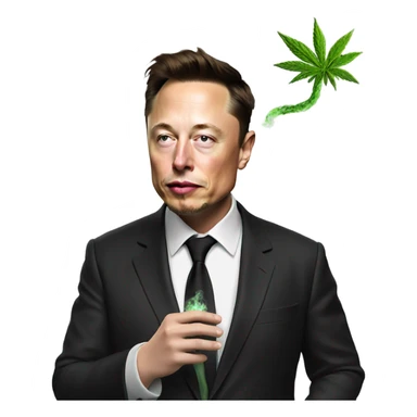 Elon Musk smoking weed sticker